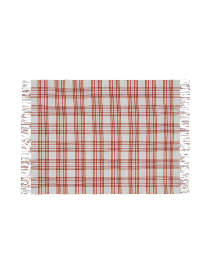 Laura Ashley Padbury Check reversible tassled throw 150x200 cm, UK version