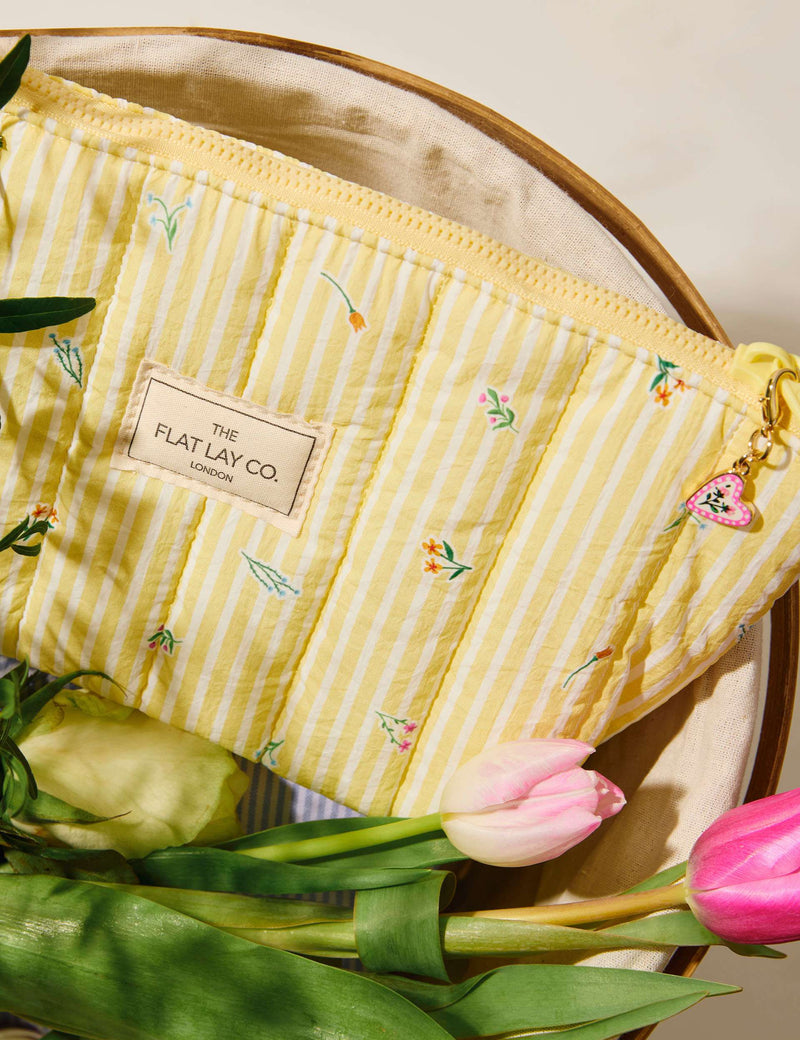Flat Lay Co padded essential makeup pouch 29cm, imported from the UK