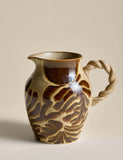 Stoneware painterly jug with abstract design - British product