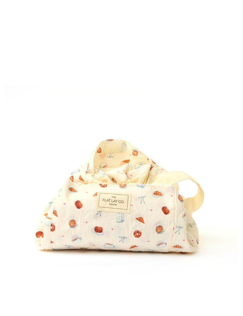 The Flat Lay Co Parachute Drawstring Patisserie makeup bag, UK version