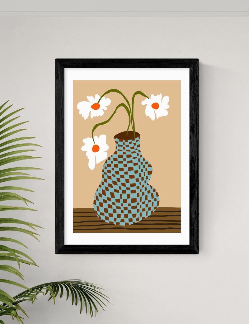 East End Prints Party Floral Pottery framed print - British product