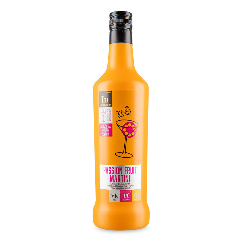 Strawberry passion fruit martini cocktail with white rum, imported from the UK
