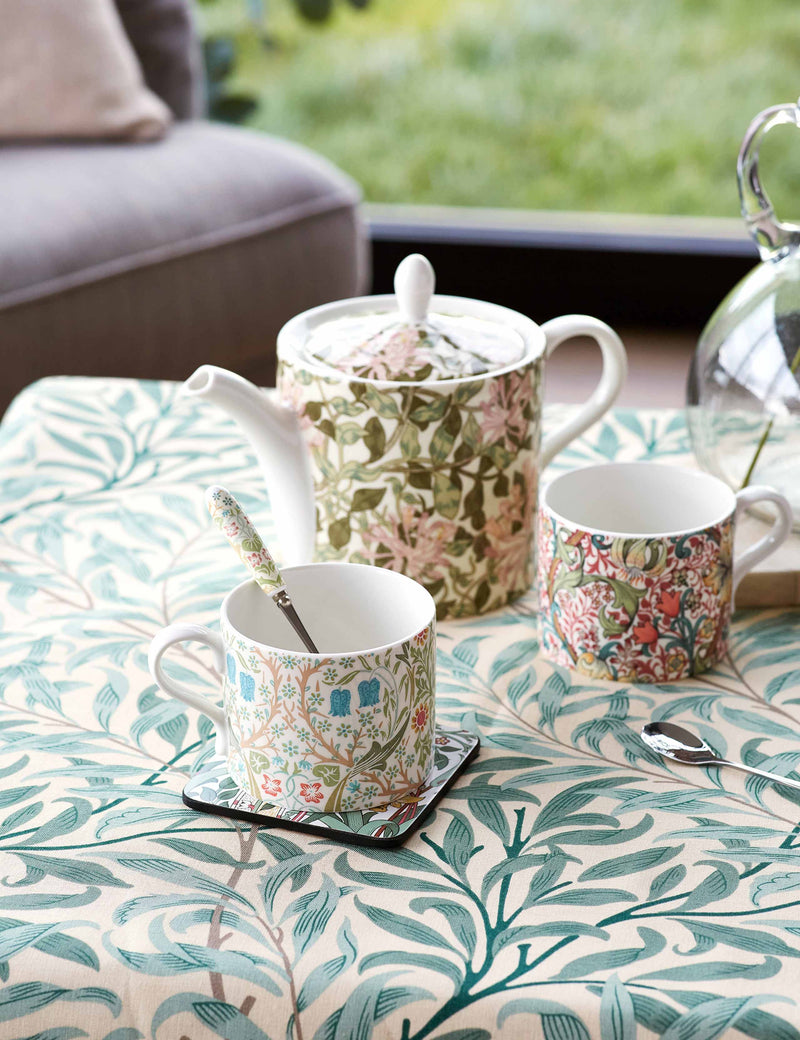 Morris & Co patterned teapot and mug set imported from the UK