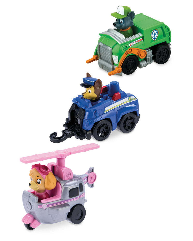 Paw Patrol racer assortment with Chase and Skye vehicles - British product