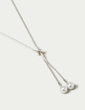 Pearl Cream Long Lariat necklace, imported from the UK