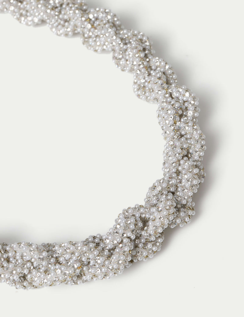 M&S Pearl Jelly Plaited Necklace - British product