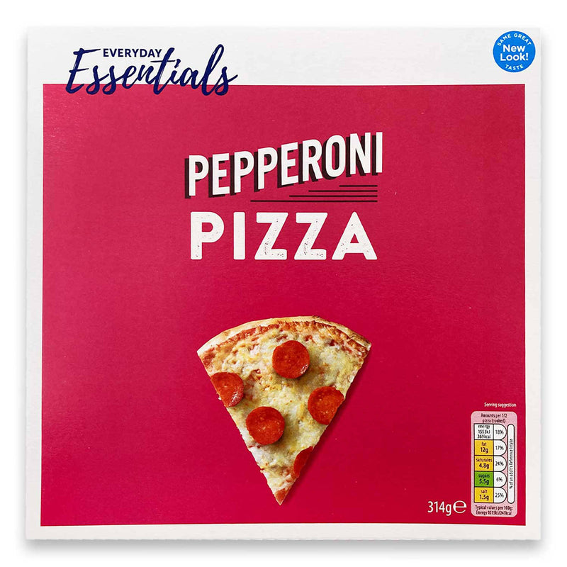 Frozen pepperoni pizza with pizza base - British product