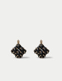 Per Una black faceted hoop earrings, UK version