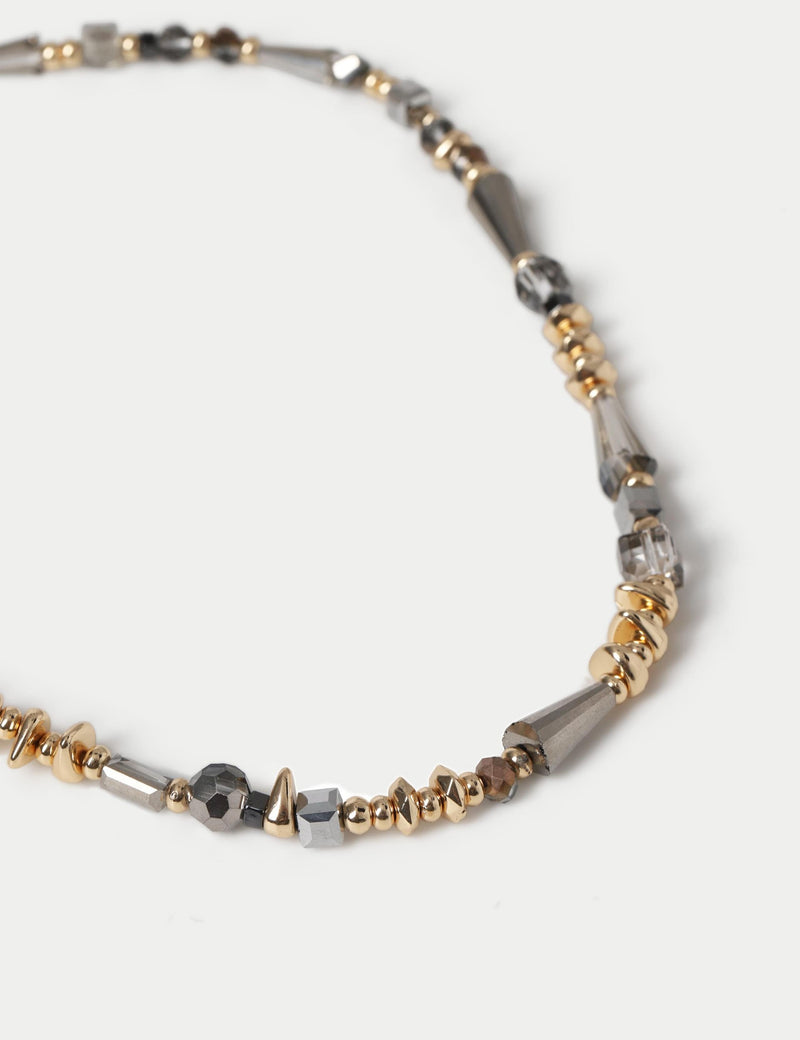 Per Una grey glass beaded necklace (British brand)