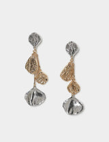 M&S Per Una Mixed Metal Leaf Earring- Buy online at McGrocer