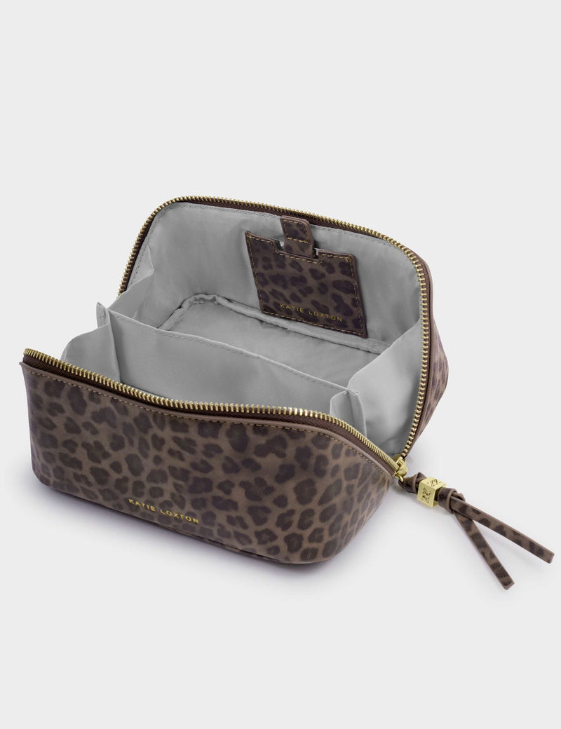 Katie Loxton personalised animal print make-up bag (British brand)