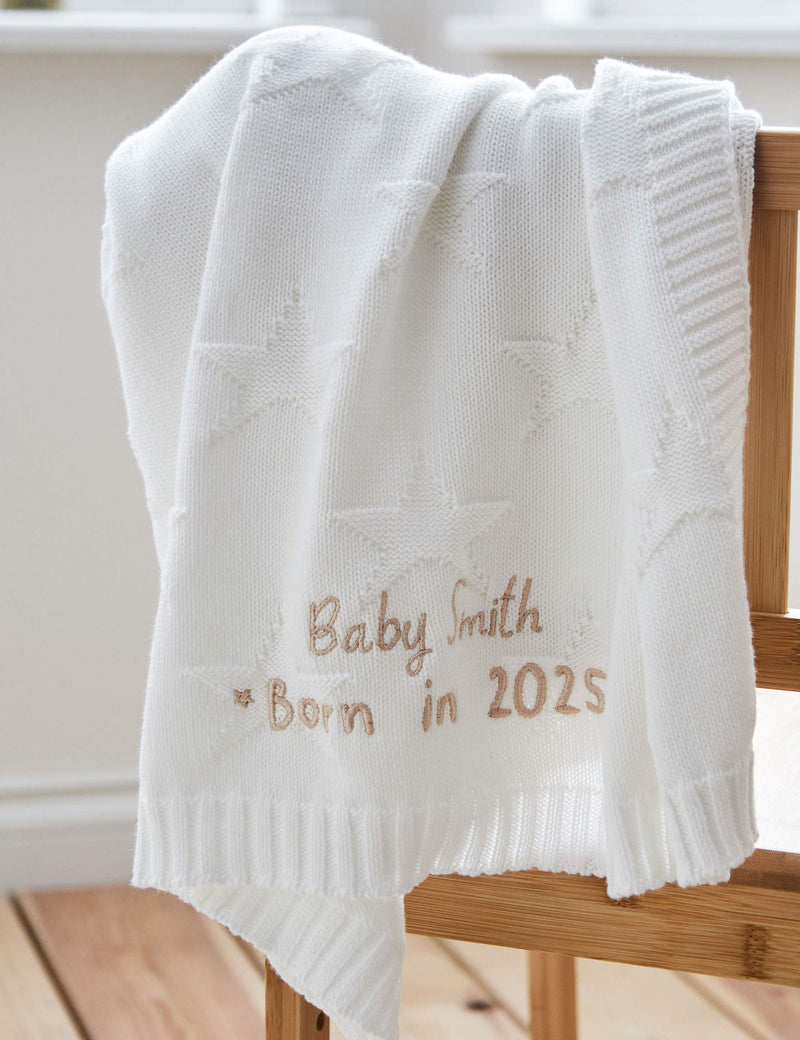 Personalised Born in 2025 Blanket
