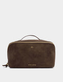 Katie Loxton große personalisierte Kulturtasche aus Wildleder (britische Marke)