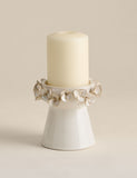 Petal Ceramic Pillar Candle Holder 12.1 cm height, UK version
