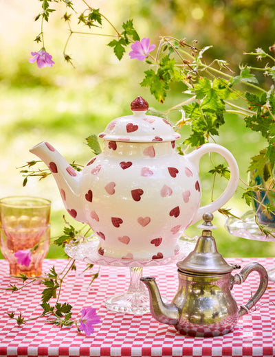 M&S Emma Bridgewater Pink Hearts Stoneware Teapot- Buy online at McGrocer