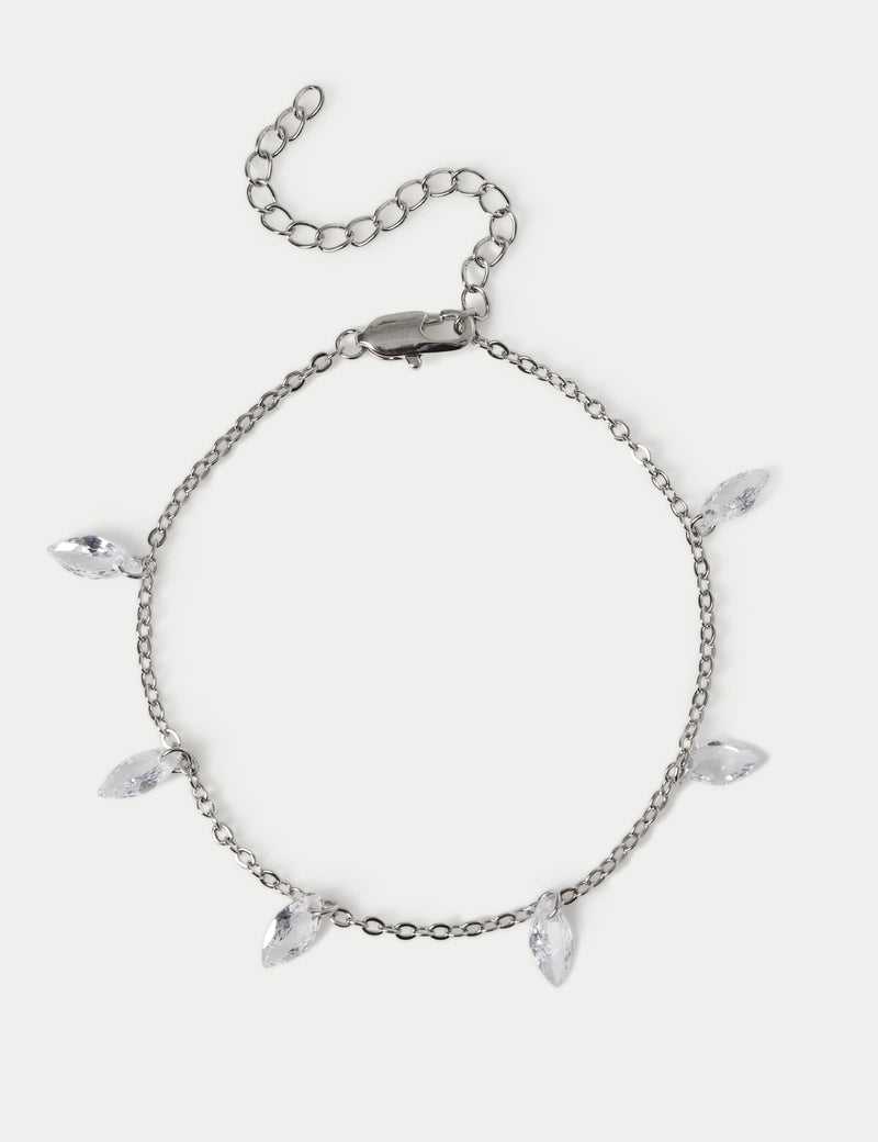 M&S platinum plated droplet bracelet - British product
