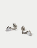 M&S platinum plated heart drop earrings 18mm - British product