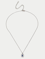 M&S Autograph Platinum Plated Rectangle Necklace 50 cm- Buy online at McGrocer