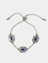 M&S Platinum Plated Toggle Bracelet with Cubic Zirconia Stones- Buy online at McGrocer