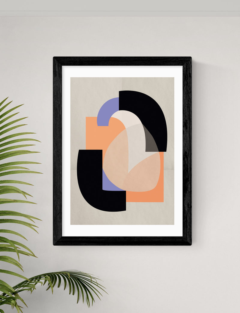 East End Prints Playful Shapes framed art, imported from the UK