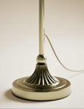 Pleated table lamp with gold-tone frame - British product