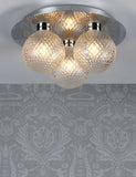 Laura Ashley Prague faceted glass flush ceiling light, imported from the UK