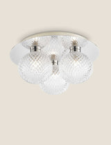 M&S Laura Ashley Prague Faceted Glass Flush Ceiling Light- Buy online at McGrocer