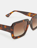 Accessorize square sunglasses two-tone tortoiseshell, UK version