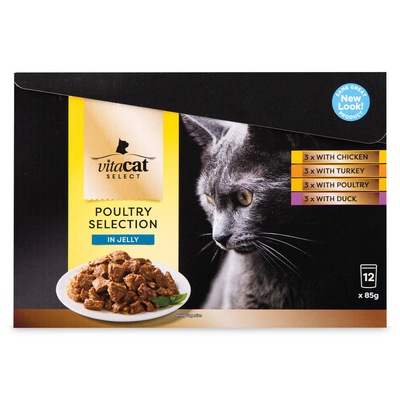 Premium Cat Food Pouch 12 Pack