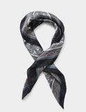 M&S printed paisley blue and white scarf (British brand)