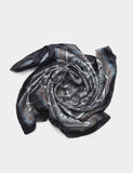 M&S printed paisley blue and white scarf (British brand)