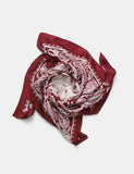 M&S printed paisley burgundy scarf, imported from the UK