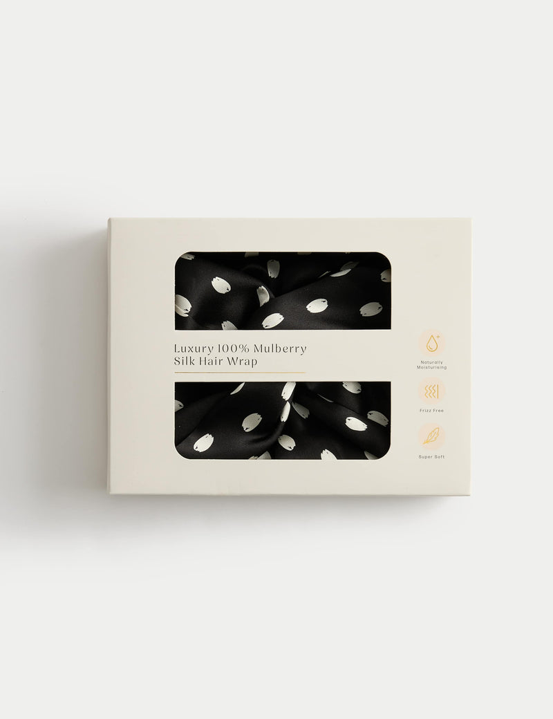 M&S printed pure silk hair turban - British product