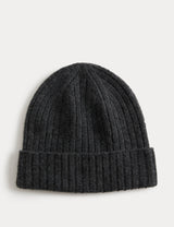 Autograph Pure Cashmere Knitted Beanie Hat Premium Winter Accessory