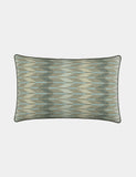 Bedeck Alessie cushion in ikat print, rectangular shape (British brand)
