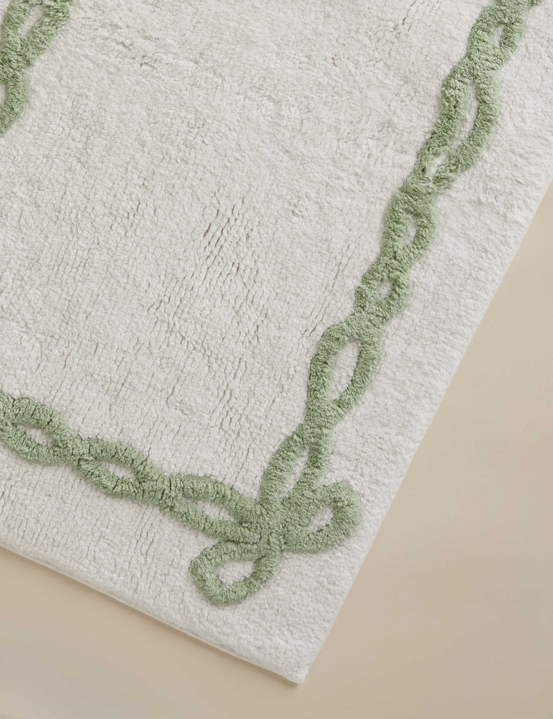 Cotton bow bath mat 50x80cm, imported from the UK