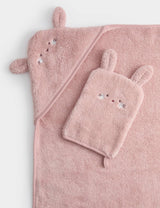 M&S Pure Cotton Bunny Hooded Towel Two Piece Set- Buy online at McGrocer