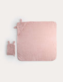 Pure cotton bunny hooded towel set and wash mitts (British brand)