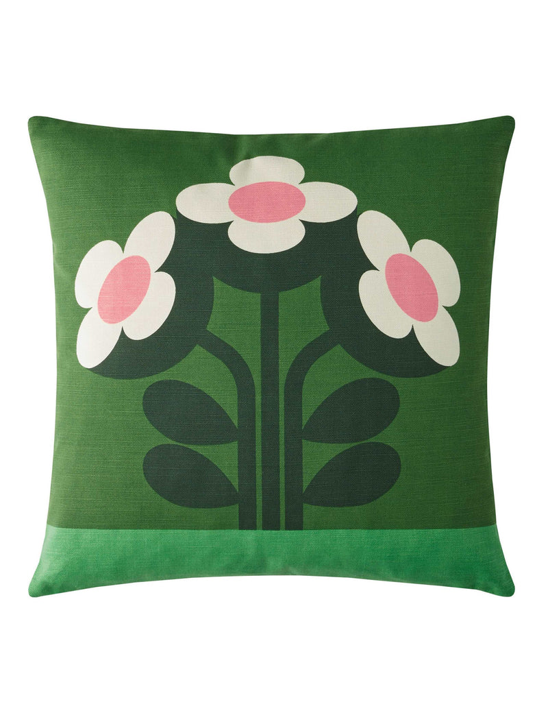 Orla Kiely cushion Buttercup print 45cm, imported from the UK