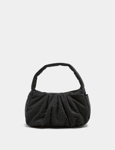 M&S M&S Collection Pure Cotton Checked Ruched Shoulder Bag- Buy online at McGrocer
