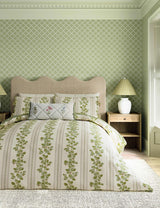 M&S Sanderson Pure Cotton Cobnut Stripe Bedding Set- Buy online at McGrocer