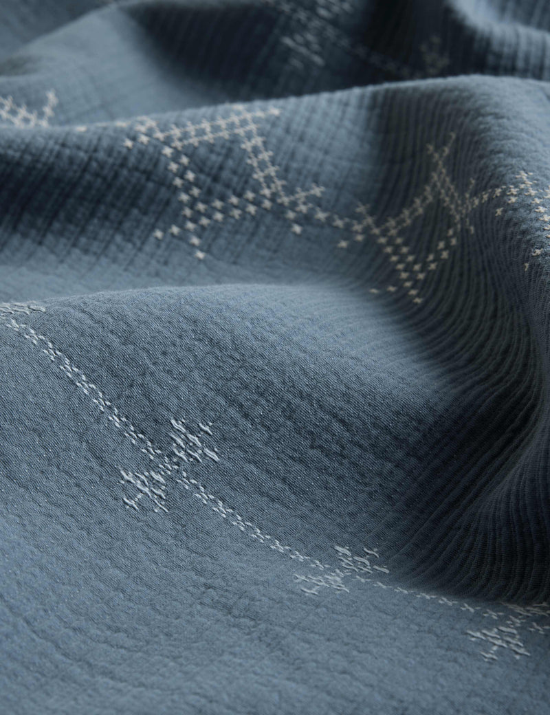 Pure cotton cross-stitch jacquard bedding set (British brand)