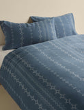 Pure cotton cross-stitch jacquard bedding set (British brand)