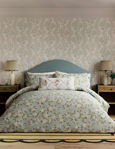 M&S Sanderson Pure Cotton Damson Blossom Bedding Set- Buy online at McGrocer