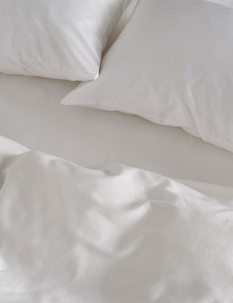 Bedfolk pure cotton deep fitted sheet, imported from the UK
