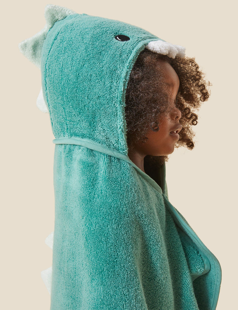 MORI dinosaur hooded toddler towel - British product