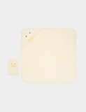 Duck towel and mitt set pure cotton baby hooded towel (British brand)