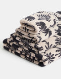 Pure cotton bath towel with elephant and palm tree print, imported from the UK