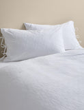 Pure cotton embroidered bedding set with leaf design - British product