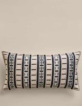 M&S Pure Cotton Embroidered Grid Bolster Cushion 70cm- Buy online at McGrocer